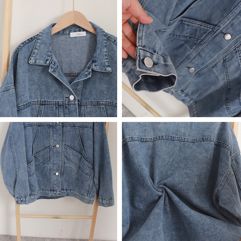 カジュアルコーデ デニムジャケット レディース ゆったり羽織ジャケット