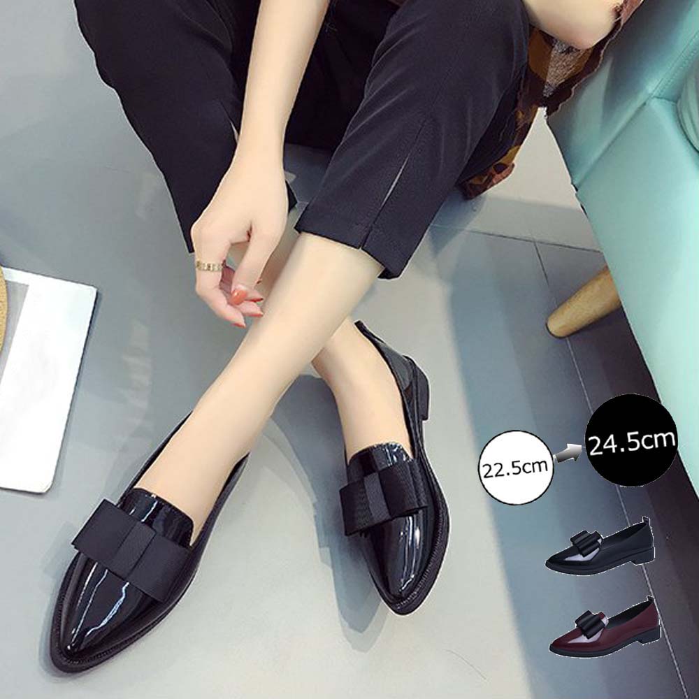 カジュアルコーデ リボンローファー風スニーカー レディース ローヒール