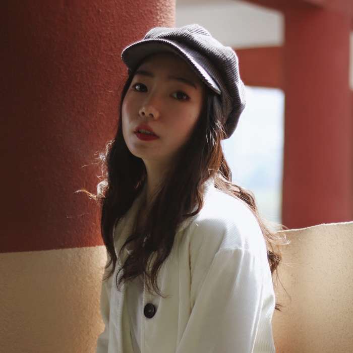 クラシカル ウール混キャスケット帽