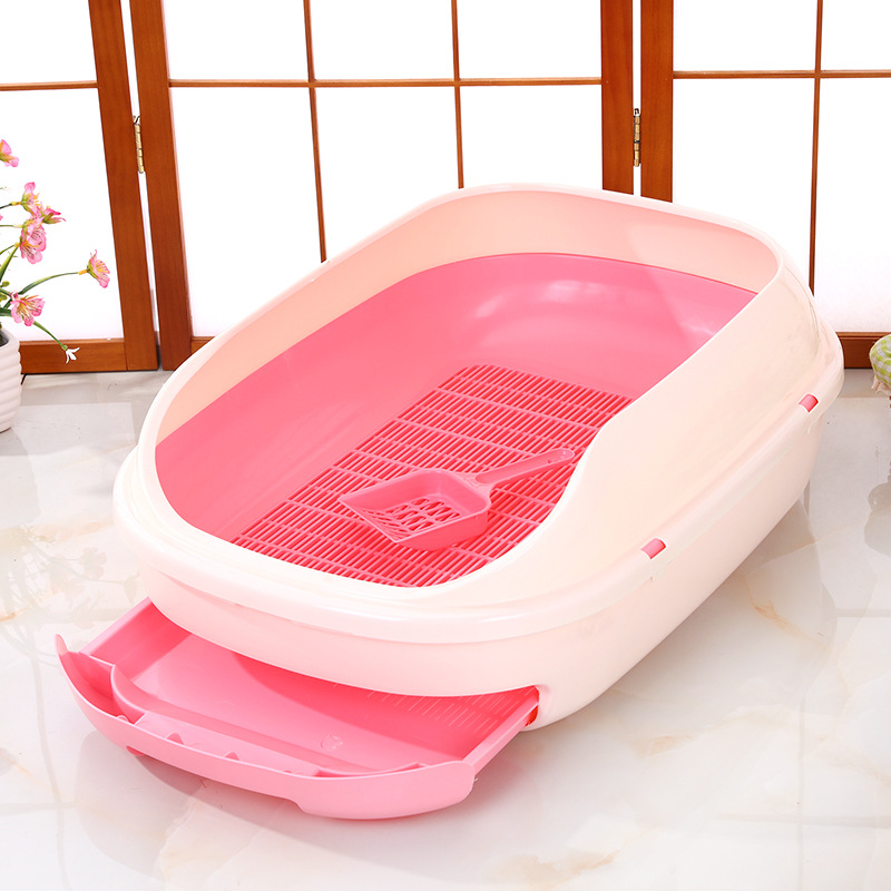 二層式すのこ付き引き出し猫トイレボックス