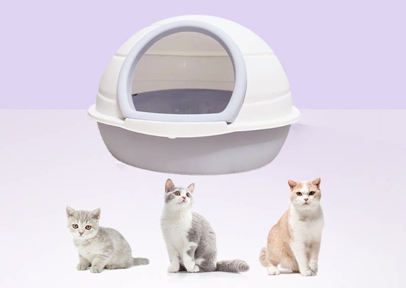 猫トイレ 子猫から老猫まで使える一生もの猫トイレドーム型