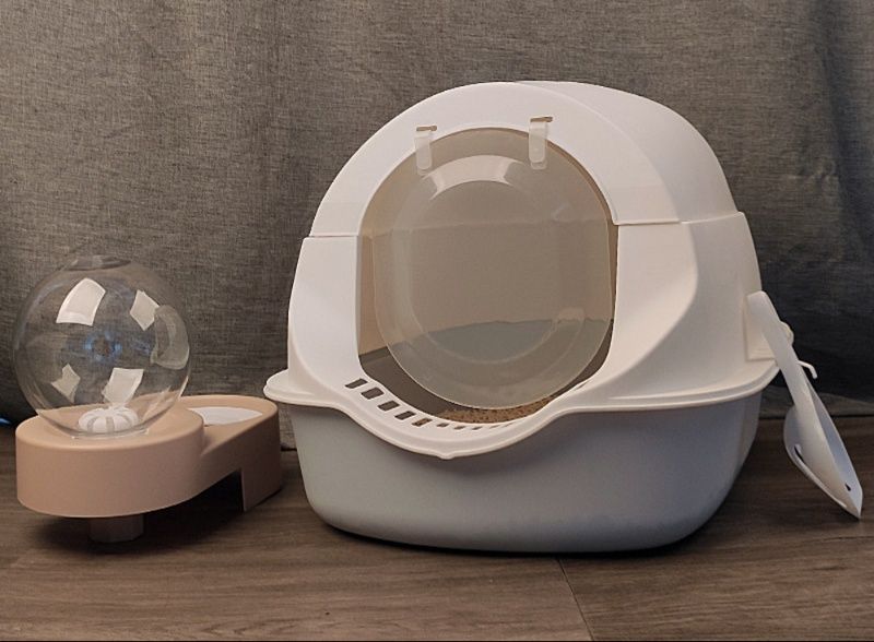 猫トイレ 全密閉隔臭防砂大型猫用ドーム型トイレ