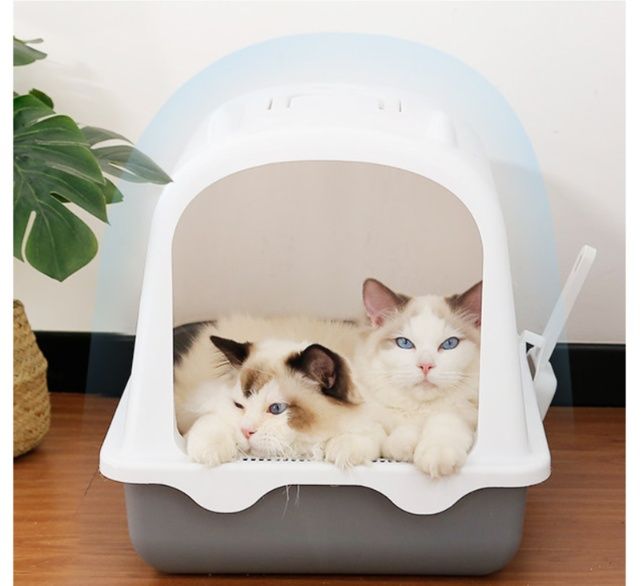 猫トイレ 全密閉式超大容量多頭飼育対応猫トイレ