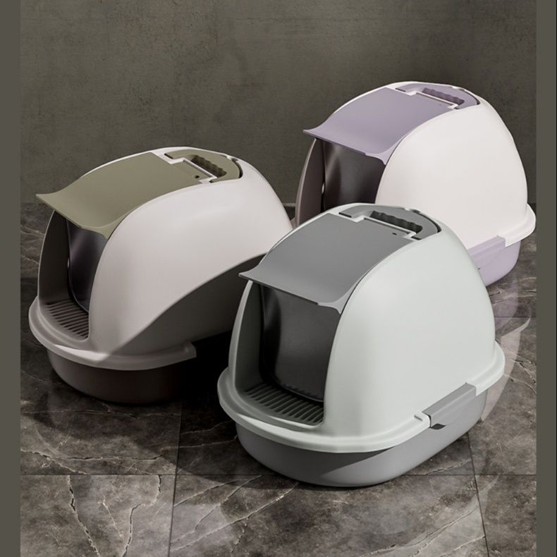 猫トイレ 前掴式上開き猫トイレ ドーム型