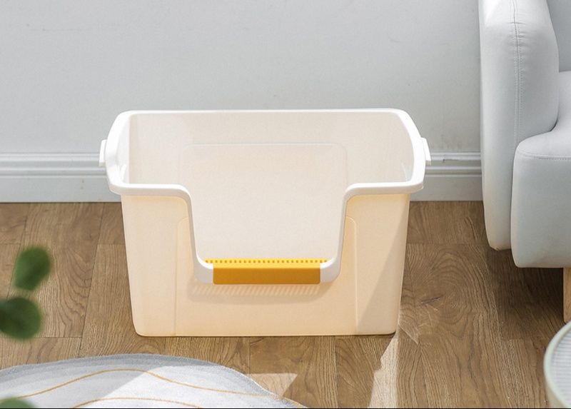 猫トイレ 大型猫用深型砂飛び散り防止トイレ