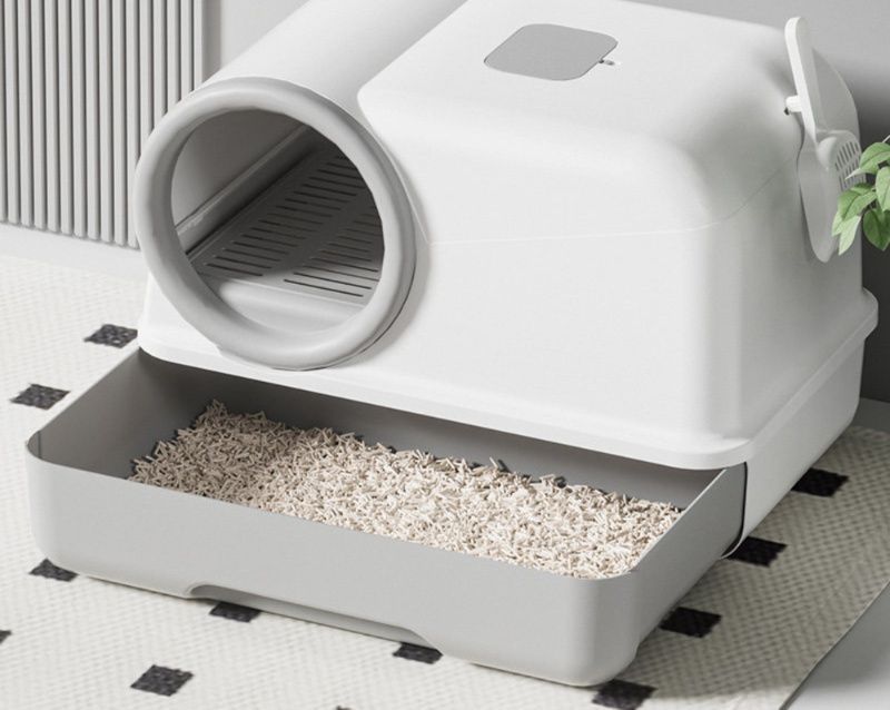 猫トイレ 密閉式隔臭防飛散子猫用トイレ