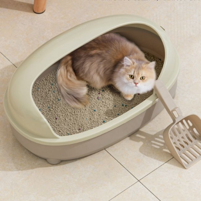 猫トイレ 大型猫対応半開放式防砂ドーム型猫トイレ