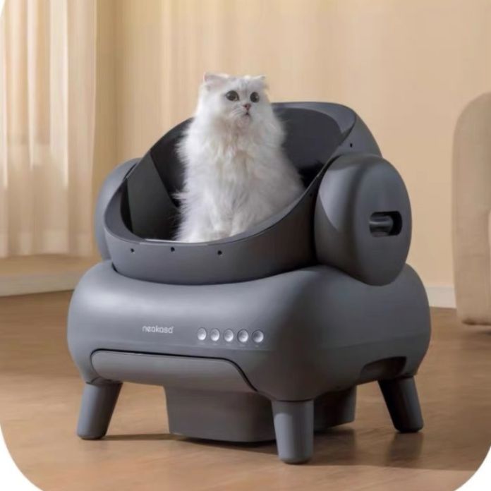 猫トイレ 大型猫対応広全景　ドーム型