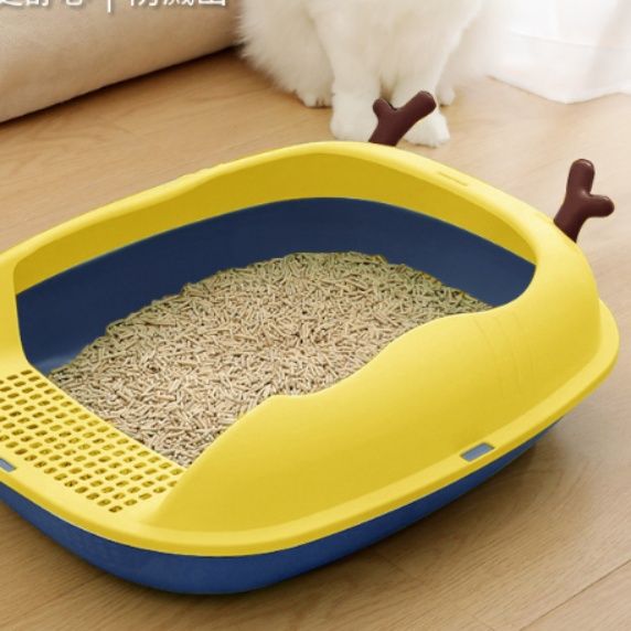 猫トイレ 可愛い角付き　小型