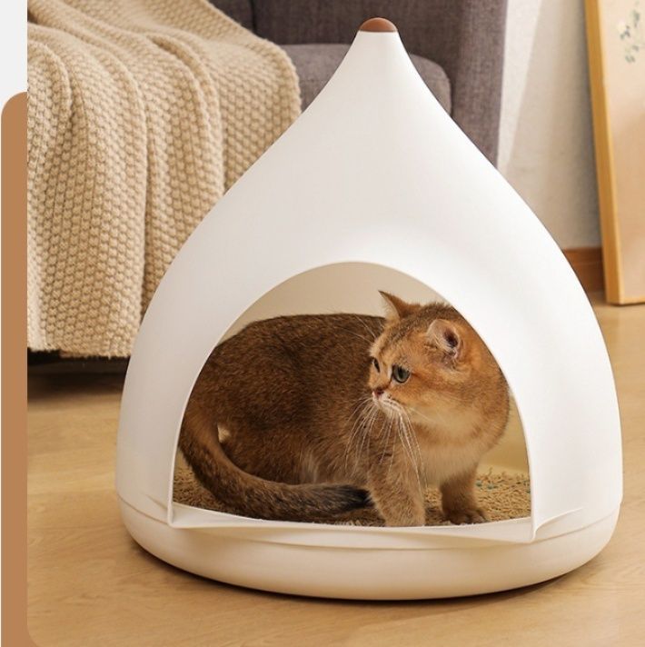 猫トイレ しずく型半密閉猫トイレドーム型