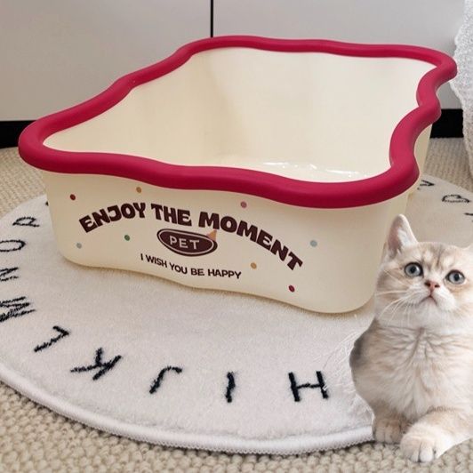 猫トイレ 開放式防飛散猫型トイレトレー