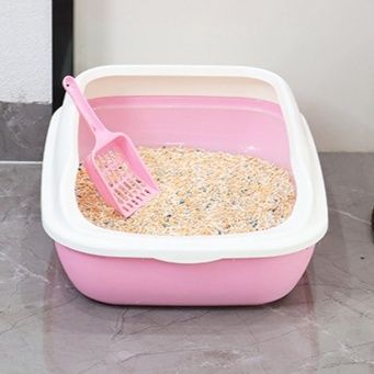 猫トイレ 半開放型猫トイレ 砂飛び散らない大型トレー