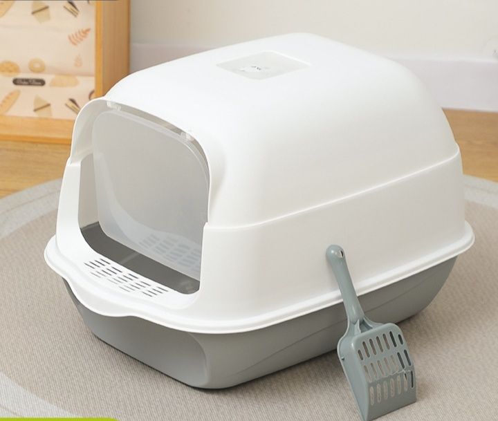 完全密閉型蓋つき大型猫トイレ スコップ付き