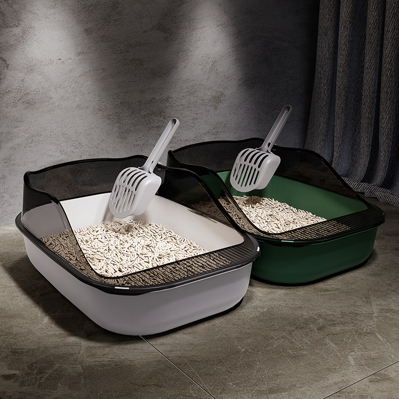 猫トイレ 高壁設計スコップ付き猫用トイレ深型