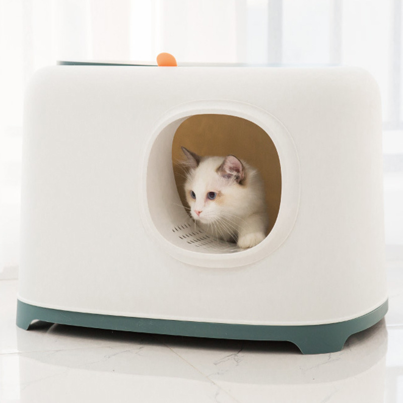 猫トイレ 上部開閉式ドーム型猫トイレ大型サイズ