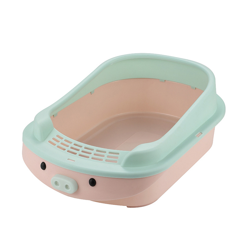 こぶた型オープン猫トイレトレー大容量タイプ
