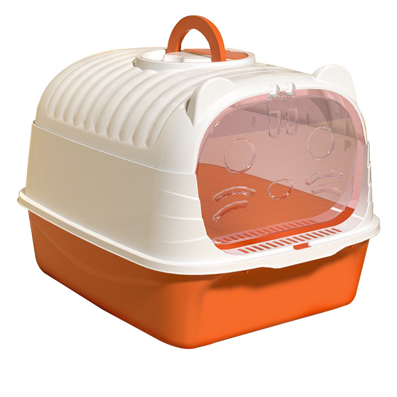 猫トイレ 持ち運び便利な取っ手付き　ドーム型