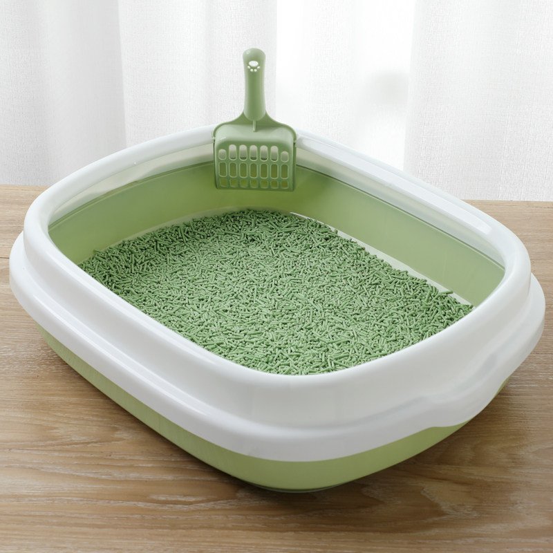 猫トイレ 高縁設計で砂の飛び散らない猫トイレ