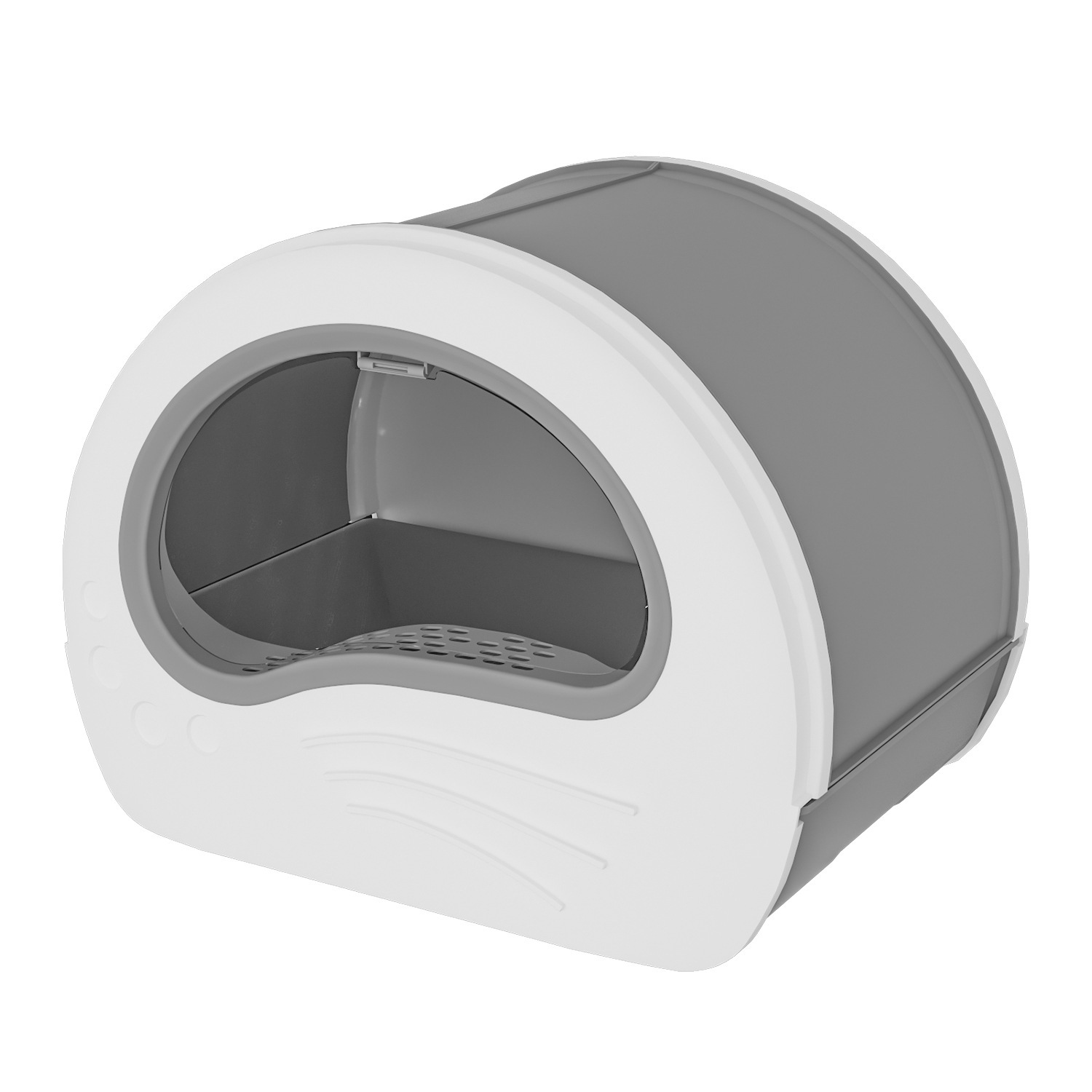 猫トイレ 回転式引き出し猫トイレドーム型砂飛散防止