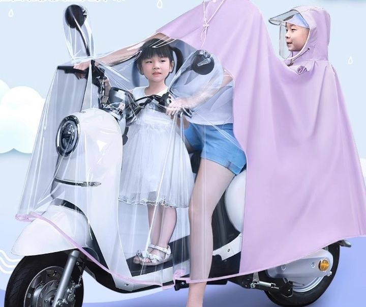 バイクカバー 親子でお出かけ雨よけポンチョ