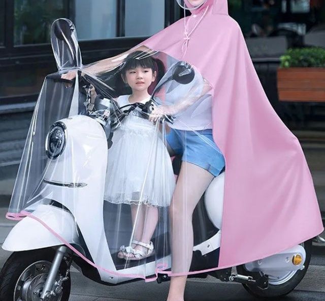 バイクカバー 親子でお出かけ雨よけポンチョ