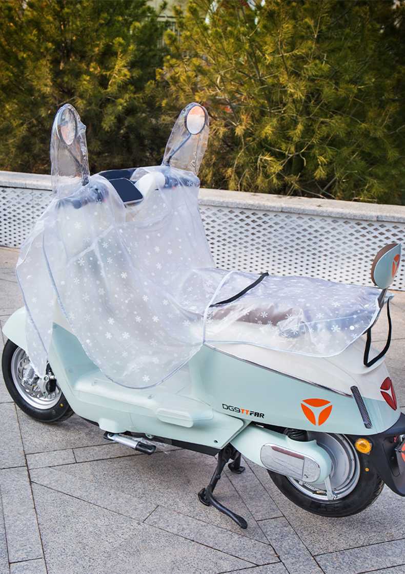 バイクカバー 原付 透明防水原付シートカバー 全天候型