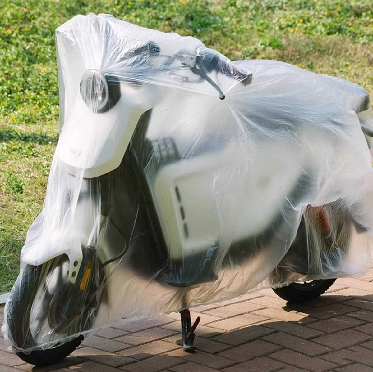 バイクカバー 透明防水フィットカバー中型
