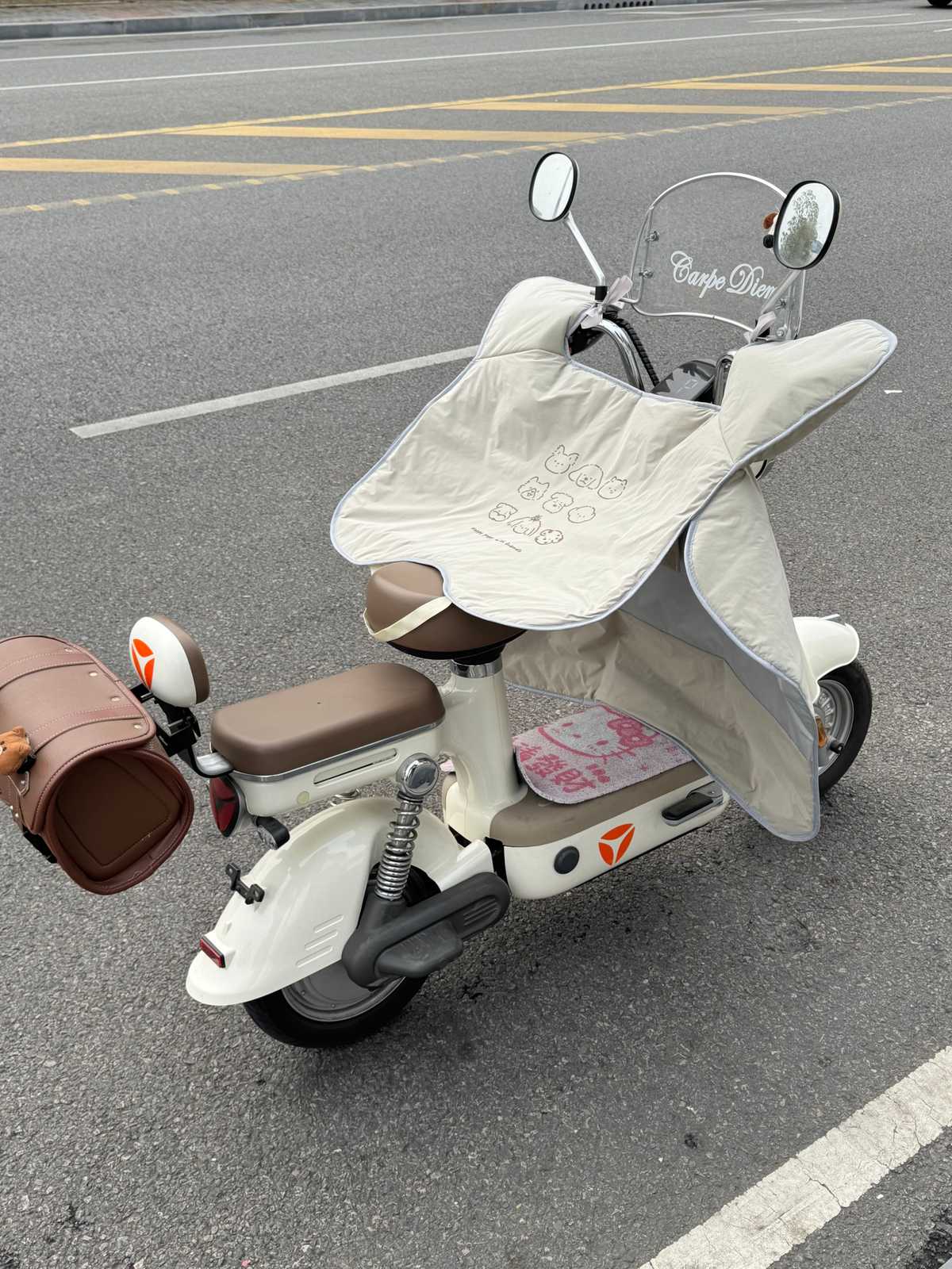 バイクカバー 動物イラスト付き原付用ハーフカバー