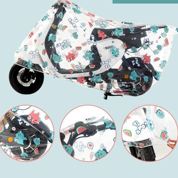 バイクカバー 可愛い花柄 全天候対応原付専用保護カバー