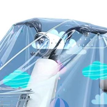 バイクカバー 透明防水原付全面保護カバー