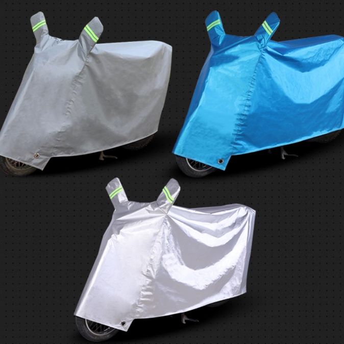 バイクカバー 反射テープ付き中型二輪車用全天候対応保護カバー