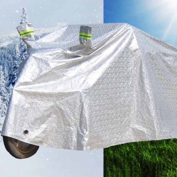 バイクカバー 四季対応フロック生地 防水バイクカバー中型車用