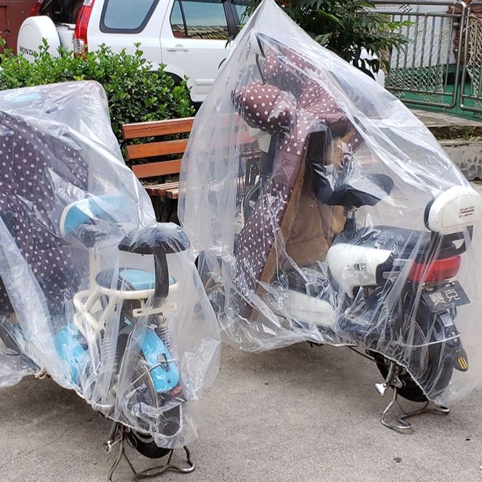 バイクカバー 全天候対応透明防水原付専用保護カバー