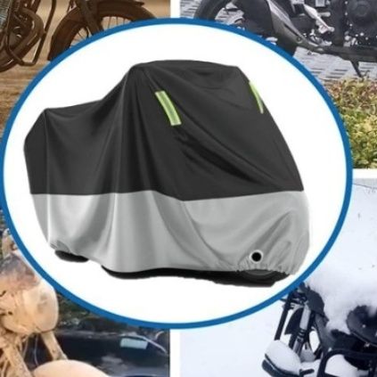 バイクカバー 反射帯付き全天候型原付専用防水保護カバー