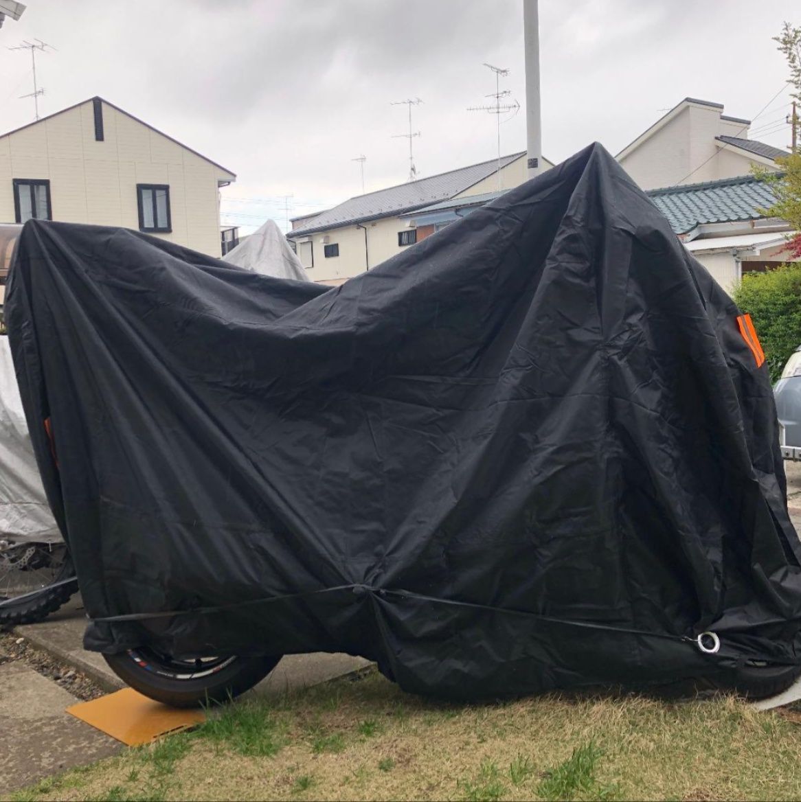 バイクカバー 反射帯付き中型二輪専用全天候型保護カバー