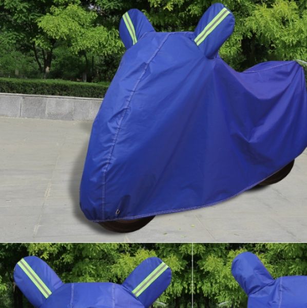 バイクカバー 反射テープ付き全天候型バイクカバー中型サイズ