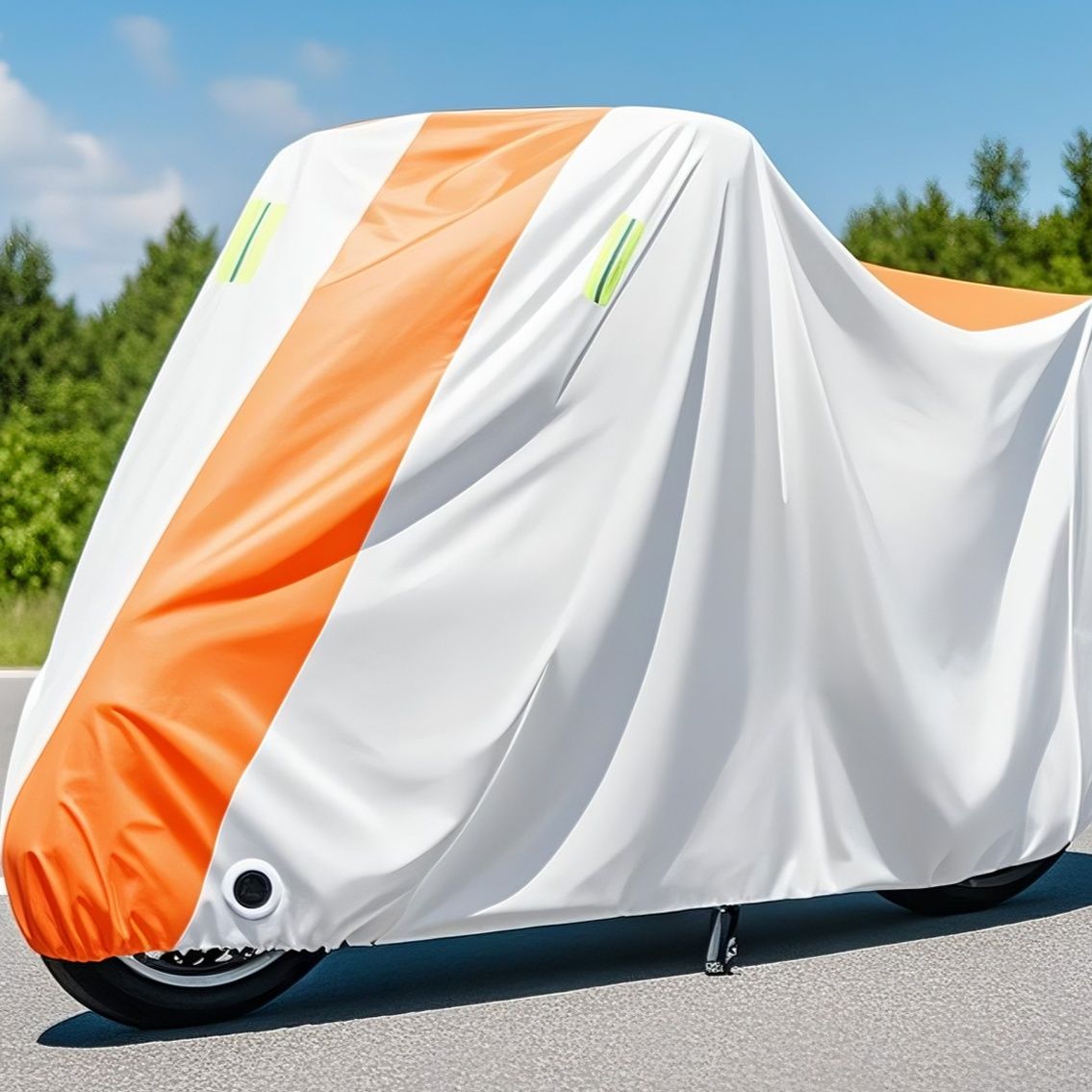 バイクカバー大型防塵防雨撥水加工原付用保護カバー鍵穴付き