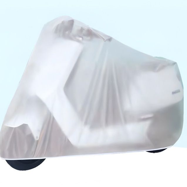 バイクカバー 透明花柄原付用全身保護防水バイクカバー
