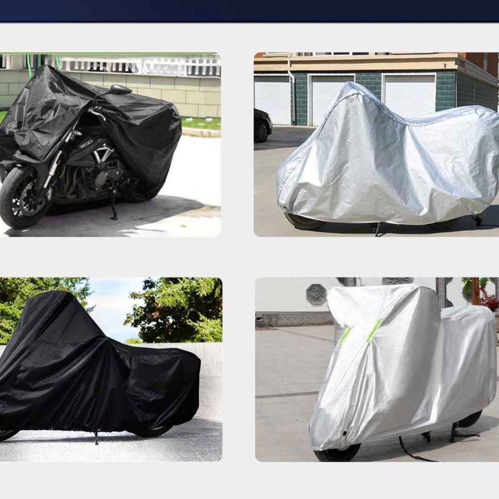 バイクカバー 高密度涂銀布製大型二輪車用全天候保護覆い