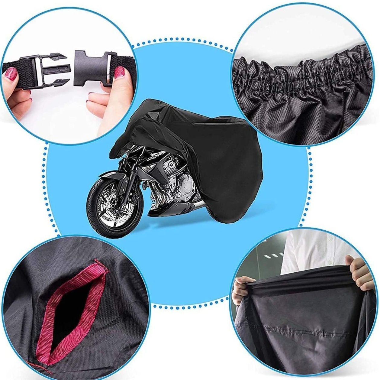 バイクカバー 大型二輪用防水防塵全天候対応厚手保護カバー