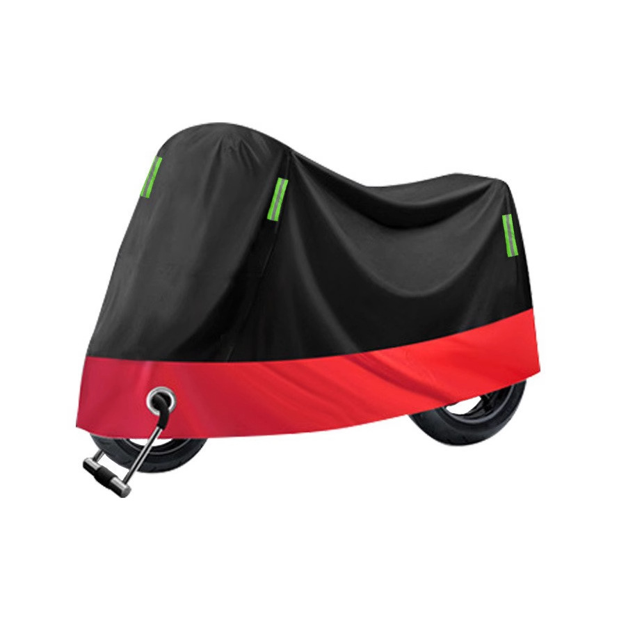 バイクカバー 大型車両対応防水反射板付き二輪車保護カバー