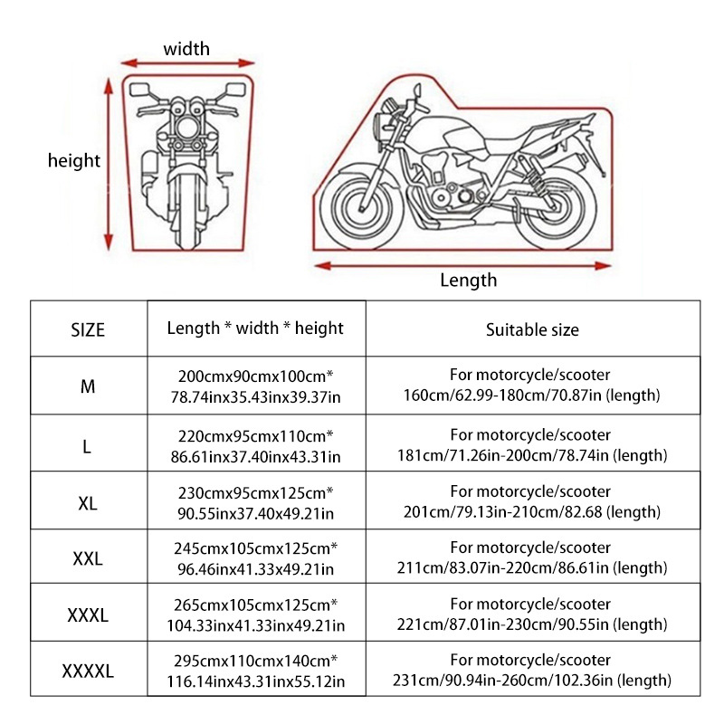 バイクカバー 大型自動二輪用全天候型防水保護カバー