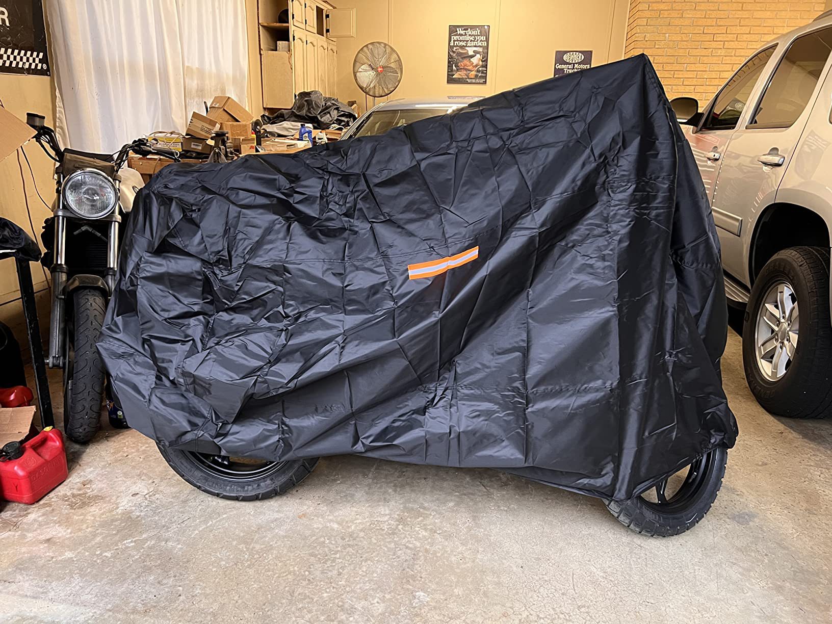 バイクカバー 反射帯付き中型二輪専用全天候型保護カバー