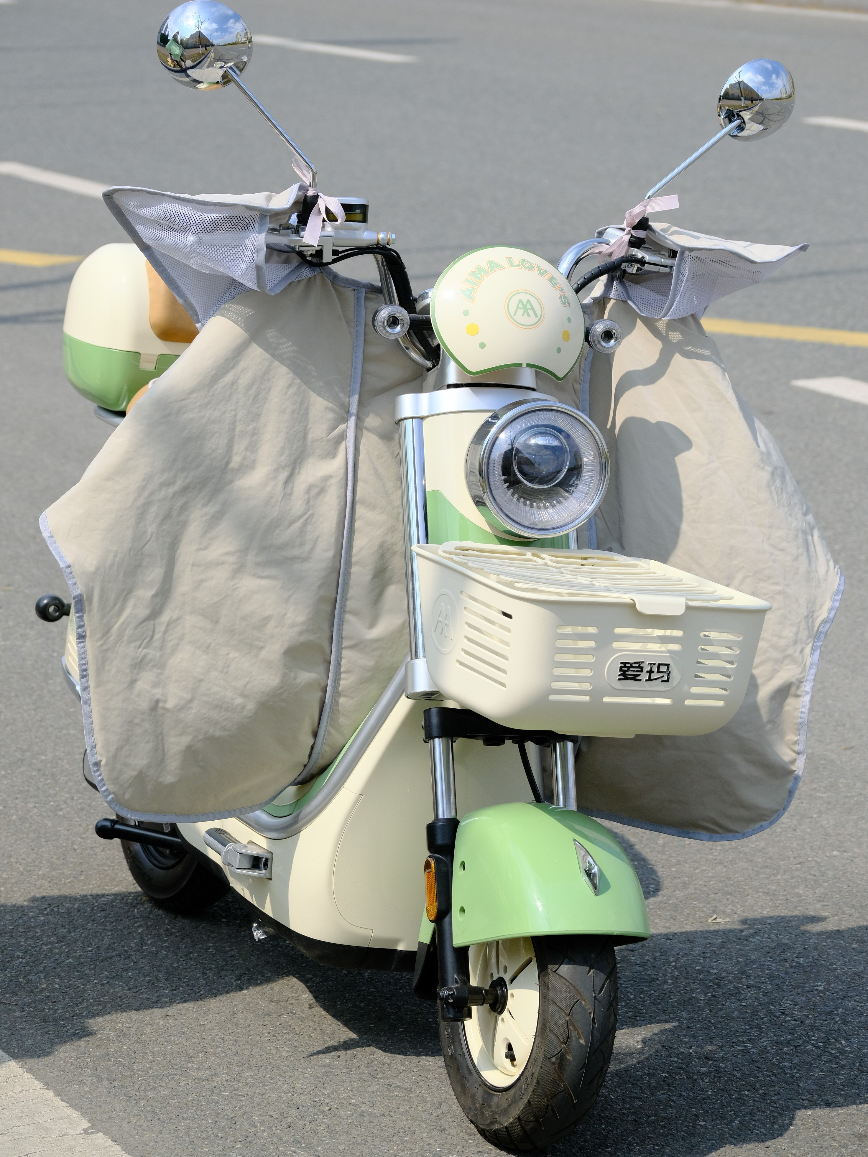 バイクカバー 動物イラスト付き原付用ハーフカバー