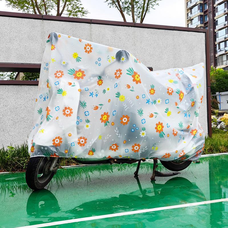 バイクカバー 花柄デザイン防水バイクカバー中型