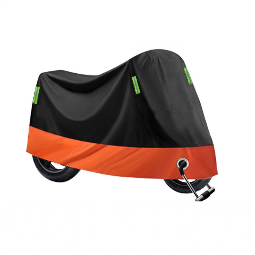 バイクカバー 大型車両対応防水反射板付き二輪車保護カバー