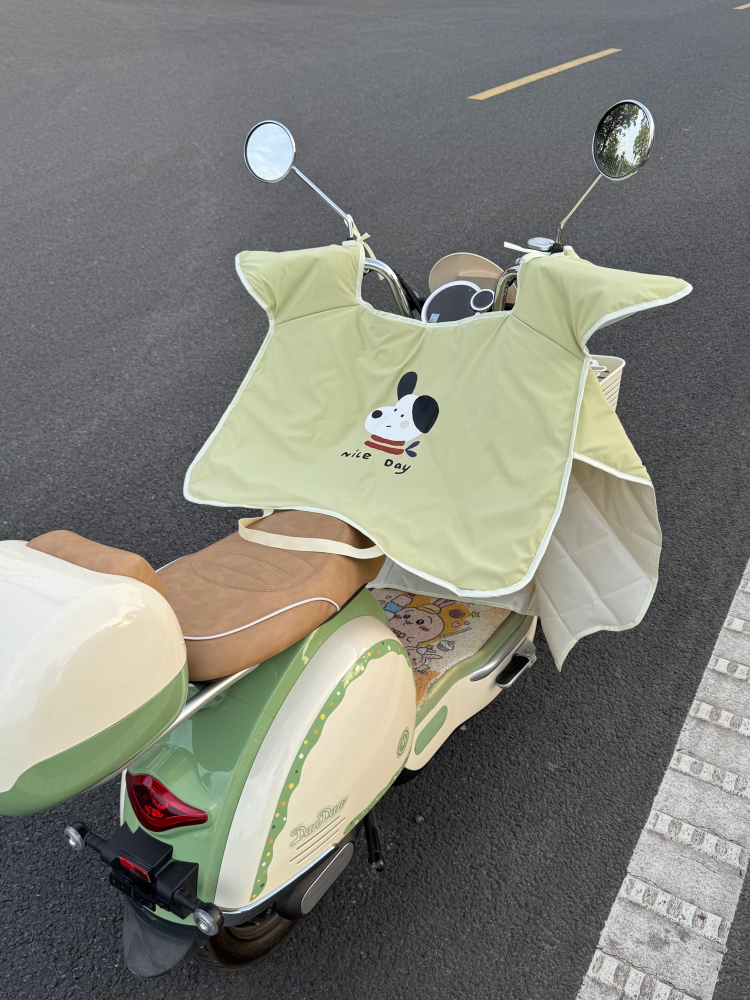 バイクカバー わんこ柄ハンドルカバー 原付用