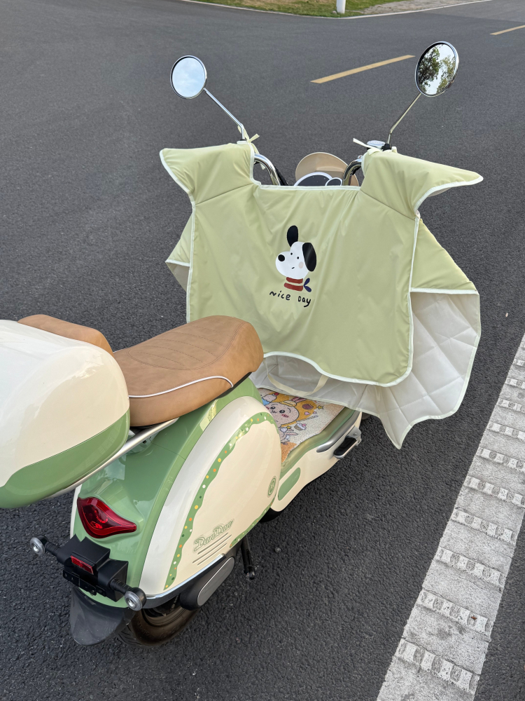 バイクカバー わんこ柄ハンドルカバー 原付用