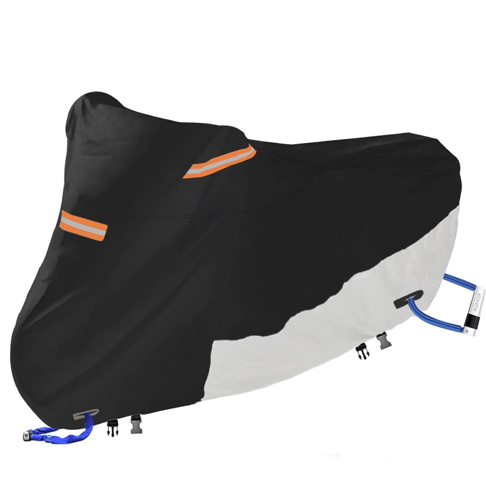 バイクカバー 反射帯付き中型二輪専用全天候型保護カバー