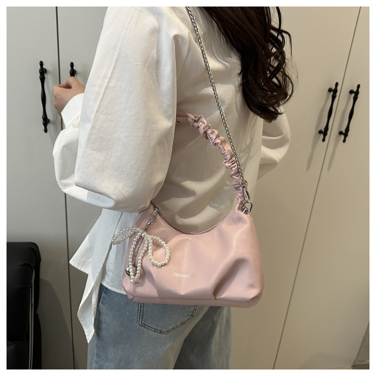 新作 ギャザー ワンハンドル チェーン バッグ レディース ショルダー